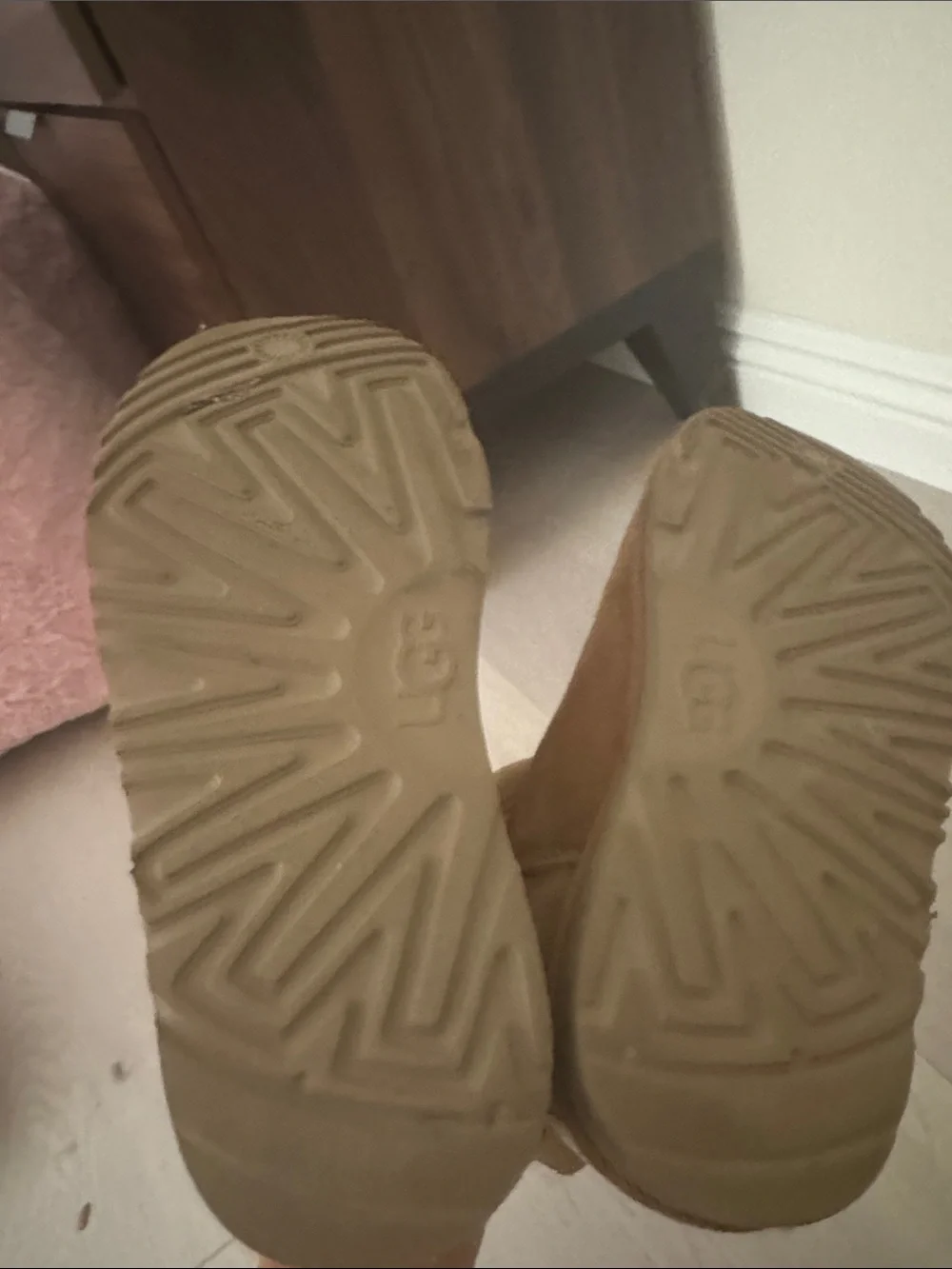 UGG Kids Chestnut Suede Shearling Booties